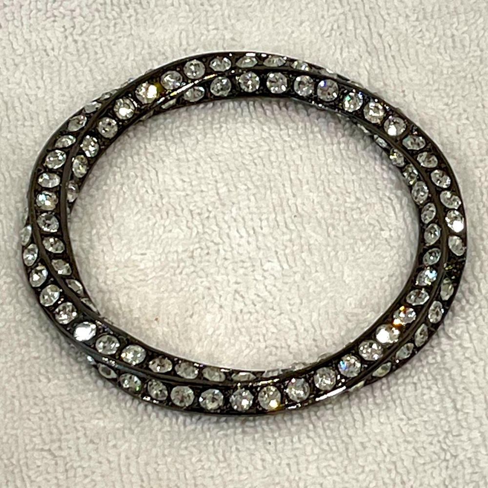 Silver Faux Diamond Cuff